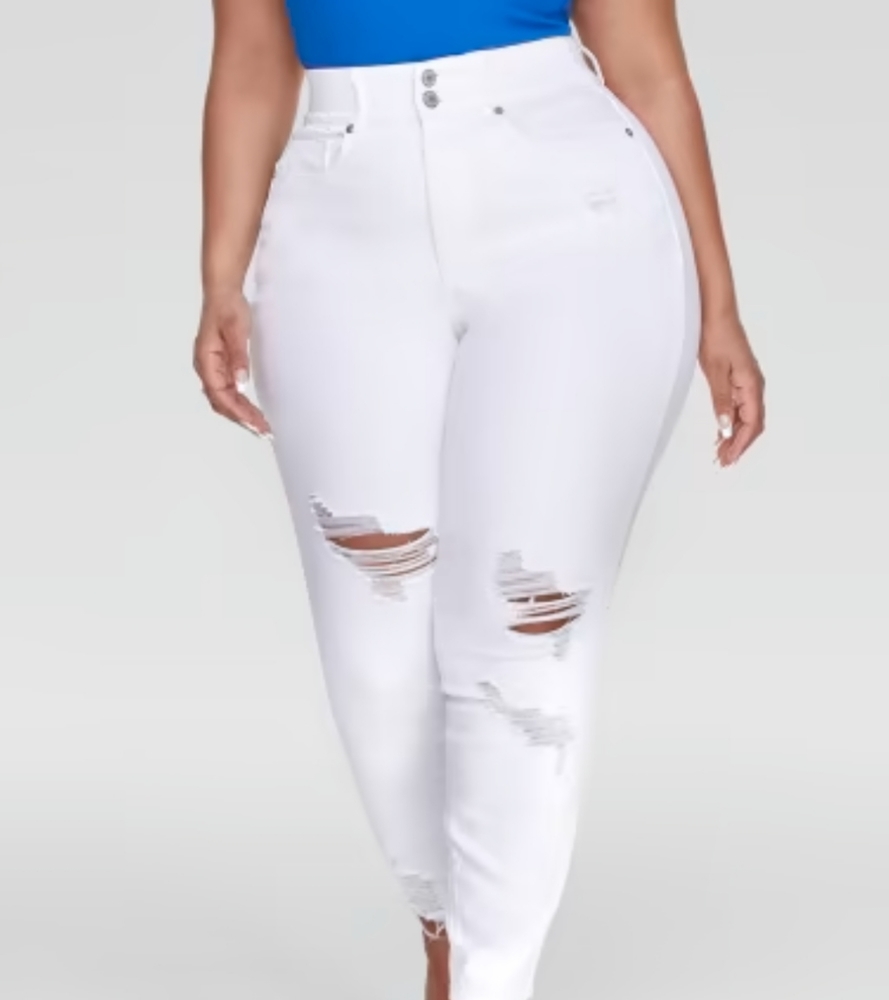White Distressed Jeans